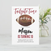 Football verjaardagsuitnodiging kaart (Staand voorkant)