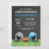 Football Verjaardagsuitnodiging Verjaardagsfeest B Kaart (Voorkant)