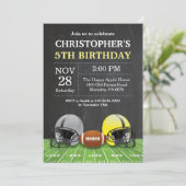 Football Verjaardagsuitnodiging Verjaardagsfeest G Kaart (Staand voorkant)