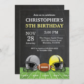 Football Verjaardagsuitnodiging Verjaardagsfeest G Kaart (Voorkant / Achterkant)