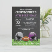 Football Verjaardagsuitnodiging Verjaardagsfeest P Kaart (Staand voorkant)