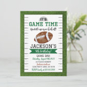 Football Verjaardagsuitnodiging Wit Kaart (Staand voorkant)