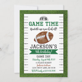 Football Verjaardagsuitnodiging Wit Kaart