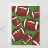 Football Verjaardagsuitnodiging Zwart Kaart (Achterkant)