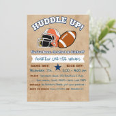 Football verjaardagsuitnodigingen voor jongens knu (Staand voorkant)