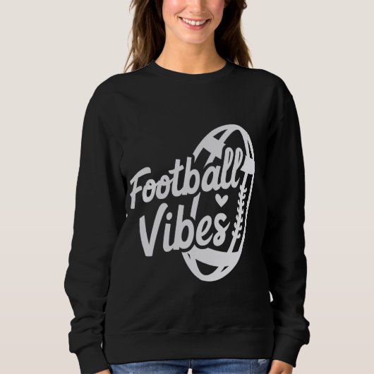 Football Vibes Game Day Schattige Football Mama op Trui (Voorkant)