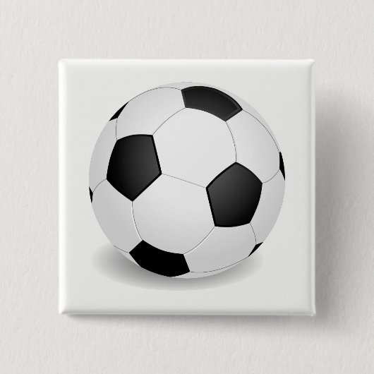 Football Vierkante Button 5,1 Cm (Voorkant)