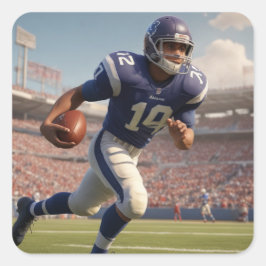 Football Vierkante Sticker