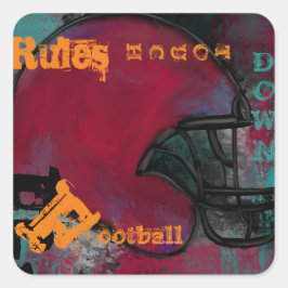 FOOTBALL VIERKANTE STICKER