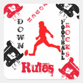 FOOTBALL VIERKANTE STICKER