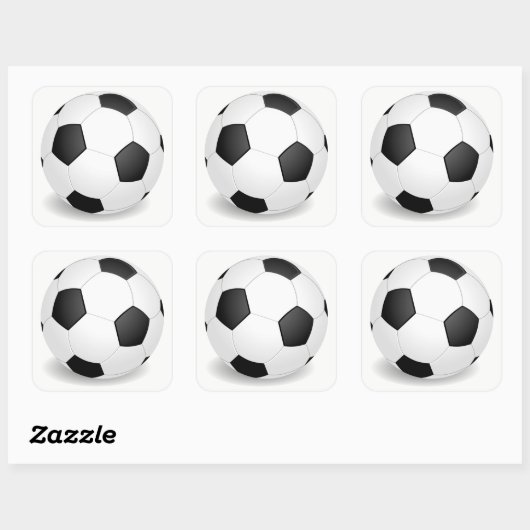 Football Vierkante Sticker (Vel)