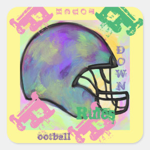 FOOTBALL VIERKANTE STICKER