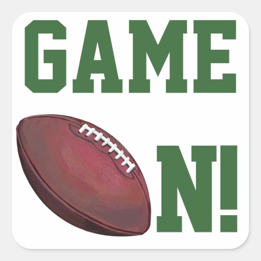 Football Vierkante Sticker (Voorkant)