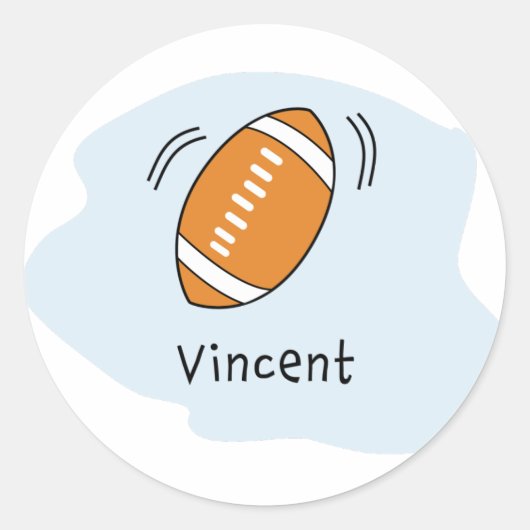 Football - Vincent Ronde Sticker (Voorkant)