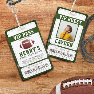 Football Vip Pass Gast Foto Verjaardag Badge