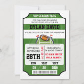 FOOTBALL VIP TICKET Bar Bat Mitzvah Uitnodiging (Voorkant)