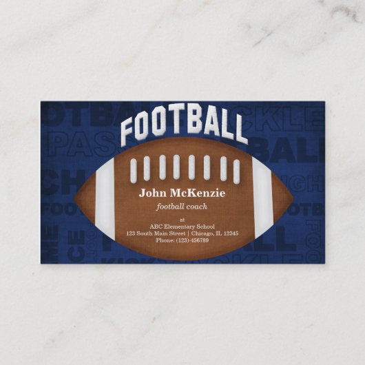 Football Visitekaartje (Voorkant)