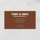 Football Visitekaartje (Achterkant)