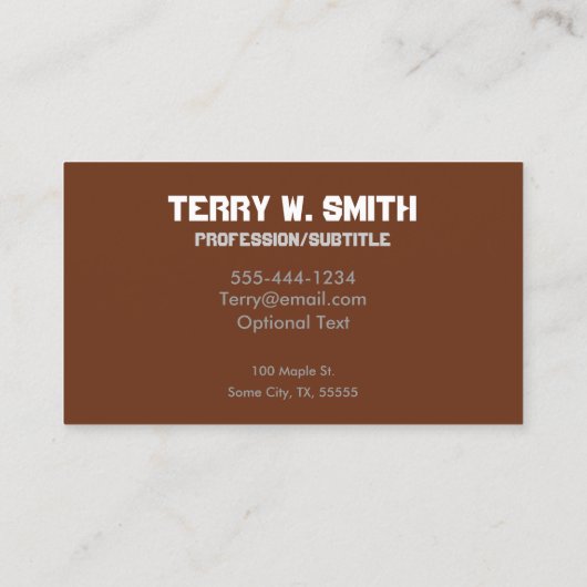 Football Visitekaartje (Achterkant)