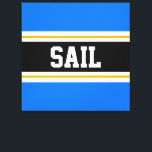 FOOTBALL Vivid Pink Black White Yellow Stripes Canvas Afdruk<br><div class="desc">Dit kleurrijke sportieve ontwerp is voorzien van gedurfde FOOTBALLS tekst in een brede zwarte horizontale middenstreep met witte en goudgele racestrepen tegen felroze buitenstrepen. De tekst kan gepersonaliseerd worden.</div>