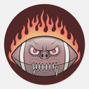 Football - Vlammen Ronde Sticker