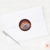 Football - Vlammen Ronde Sticker (Envelop)