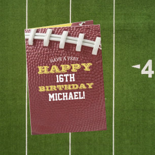 Football Voeg Jouw naam toe en Jaar verjaardag Kaart