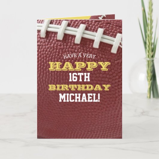 Football Voeg Jouw naam toe en Jaar verjaardag Kaart (Voorkant)
