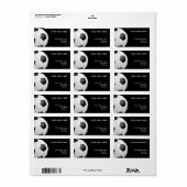 Football Voetbal Adresetiketten Etiket (Full Sheet)