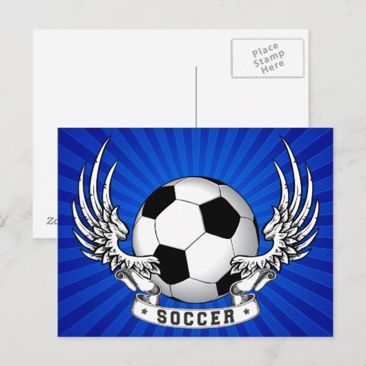 Football Voetbal Briefkaart (Voorkant / Achterkant)
