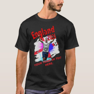 Football Voetbal Doel Feest Engeland Flag 2025 T-shirt