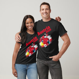 Football Voetbal Doel Viering Oostenrijk Vlag 2025 T-shirt