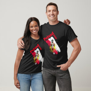 Football Voetbal Doel Viering Polen Vlag 2025 T-shirt
