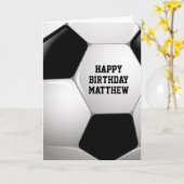  Football Voetbal Happy Birthday Kaart (Gele Bloem)