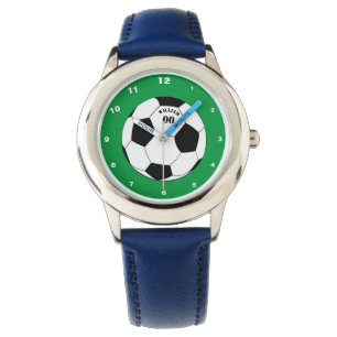 Football & Voetbal Horloge met Naam & Nummer