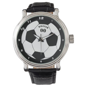 Football & Voetbal Horloge met Naam & Nummer