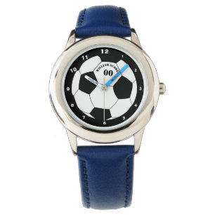 Football & Voetbal Horloge met Naam & Nummer