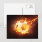 Football Voetbal in brand Briefkaart (Voorkant / Achterkant)