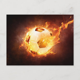 Football Voetbal in brand Briefkaart