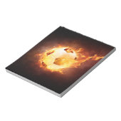 Football Voetbal in brand Notitieblok (Linkerzijde)