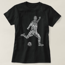 Football voetbal in verschillende talen t-shirt