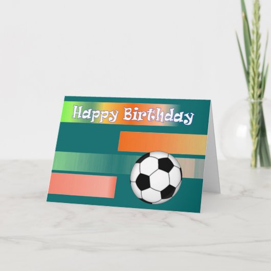 Football Voetbal jarig Kaart (Voorkant)