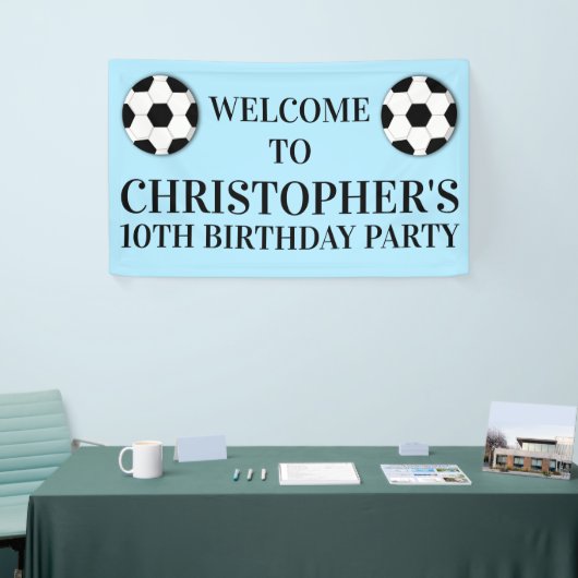 Football voetbal jongens verjaardag | DOUANETARIEF Spandoek (Beurs)