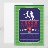 Football - Voetbal - Jongens - Verjaardag - Uitnod Kaart (Voorkant / Achterkant)