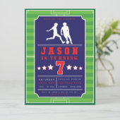 Football - Voetbal - Jongens - Verjaardag - Uitnod Kaart (Staand voorkant)