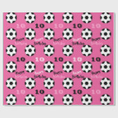 football voetbal meisjes verjaardag | DOUANETARIEF Cadeaupapier (Vlak)