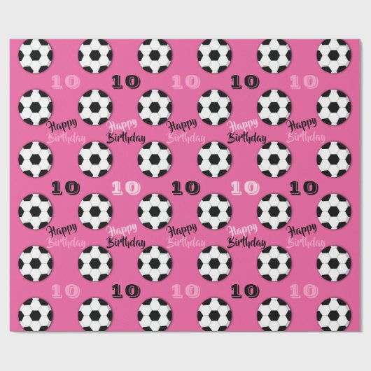 football voetbal meisjes verjaardag | DOUANETARIEF Cadeaupapier (Vlak)