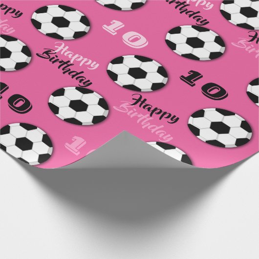 football voetbal meisjes verjaardag | DOUANETARIEF Cadeaupapier (Hoek)