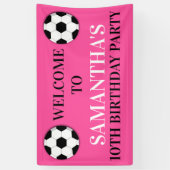 Football voetbal meisjes verjaardag | DOUANETARIEF Spandoek (Verticaal)