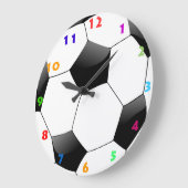 FOOTBALL/VOETBAL MET KLEURENNUMMERS GROTE KLOK (Hoek)